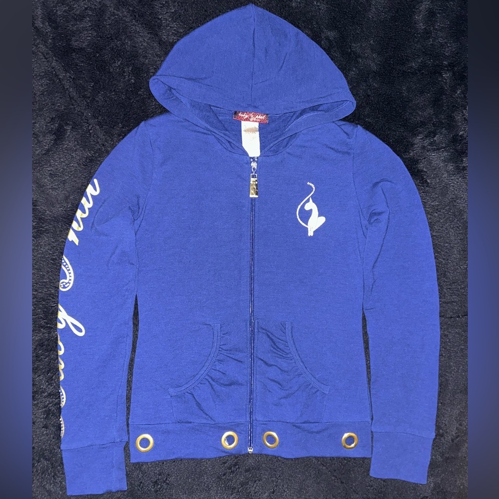 Vintage Baby Phat Y2K Signature Embroidered Beaded Logo Hoodie
-Size Small - Picture 3 of 6